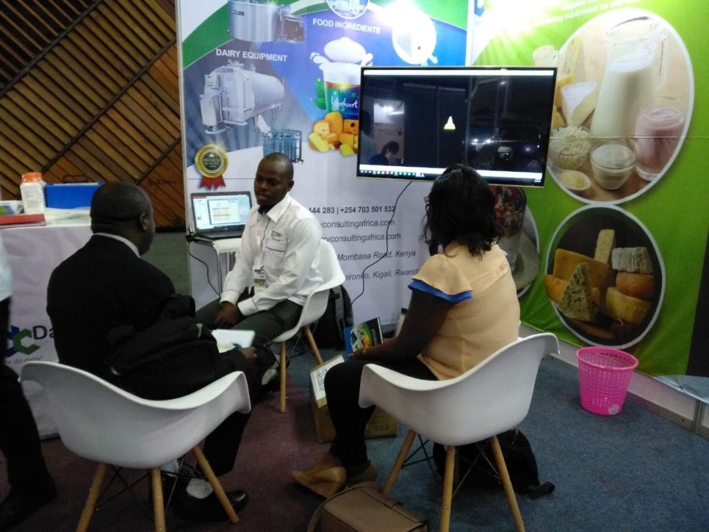 Clients at the DCL booth receiving information on our products and services at the 15th AFDA 2019